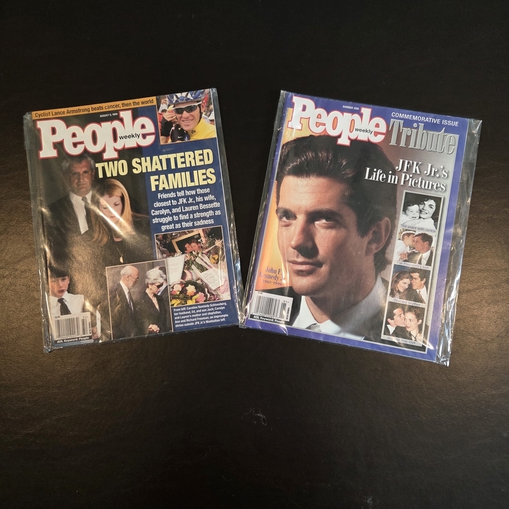 Vintage 1999 People Magazine JFK Jr Two Shattered Families + Tribute JFK Jr